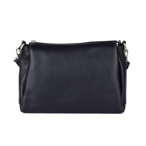 Borsa A Tracolla Donna In Pelle PU Plissettata - Con Cordoncino E Fiocco, Grande Capacità, Colore Nero O Argento, 31x11x19 Cm