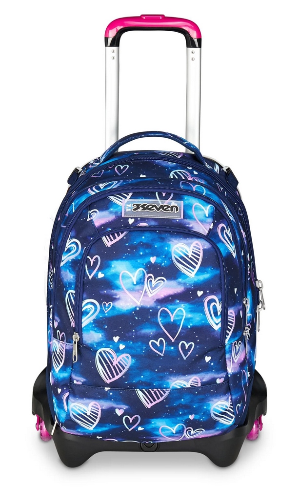 Trolley scuola Seven Jack 3 ruote Detach Gloomy Heart