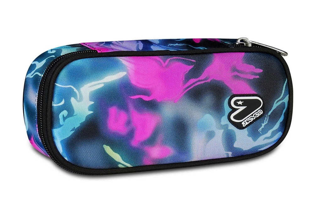 Astuccio scuola Seven Round Plus The Double Fluo Fuxia