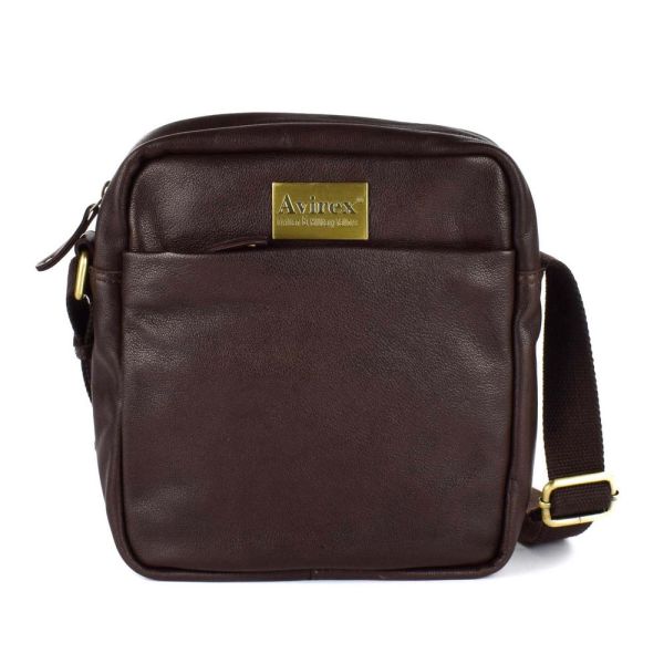 Mens bag in leather Avirex Mayday MDY06 Brown - Shop and Buy online