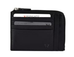 Slim wallet in leather Roncato Pascal 2907 Black