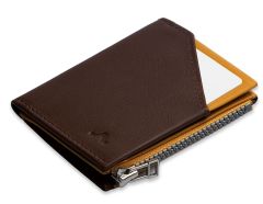 Wallet ROIK Zip Coin Brown Mustard