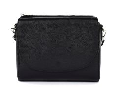 Ladies shoulder bag in leather 20008 Black