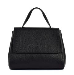 Borsa a mano e tracolla in pelle 20017 Nero