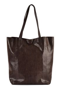 Ladies Bag in leather Emporio Cattani Vera Stripes Brown