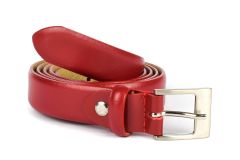 Ladies belt in leather SIMPLYUP 1060 Red