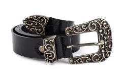 Ladies belt in leather SIMPLYUP 1077 Black