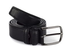 Men's belt in leather SIMPLYUP 8043 Black