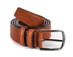 Men's belt in leather SIMPLYUP 8043 Brown