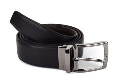 Men's reversible belt in leather SIMPLYUP 8235 Black/Brown