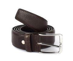 Men's belt in leather SIMPLYUP 9005 Dark Brown