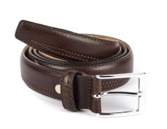 Men's belt in leather SIMPLYUP 9997 Dark Brown