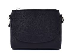 Ladies shoulder bag in leather 20008 Blue