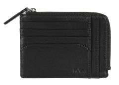 Slim wallet in leather Nava Smooth 422 Black