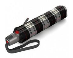 Ombrello pieghevole automatico Knirps T.200 Check Black/White