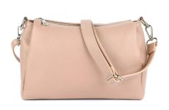 Ladies shoulder bag in leather 20103 Pink