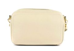 Ladies shoulder bag in leather 20104 Beige