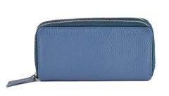 Portafoglio donna due zip Gianfranco Corti Alce 8877 Jeans