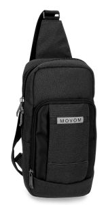 Mens crossbody bag Movom Trimmed Black