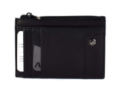 Slim wallet in leather Roncato Alaska 2415 Black