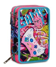 Pen Case 3 zip SJ Gleamled Girl