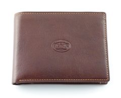 TONY PEROTTI Italian Leather Mens Wallet - Compact Portfolio With Coin Pocket - Gift Boxed (Brown Or Black)