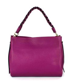 Ladies bag in leather 20119 Magenta
