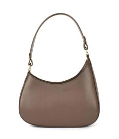 Ladies bag in leather 20129 Taupe