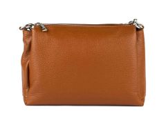 Ladies shoulder bag in leather 20103 Brown