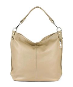 Ladies bag in leather 20137 Ecru