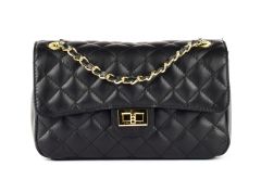 Ladies bag in leather BP25 Black