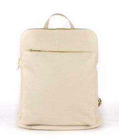 Ladies backpack in leather 001 Beige