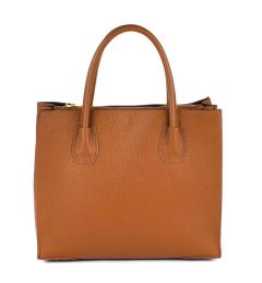 Ladies bag in leather 20094 tan