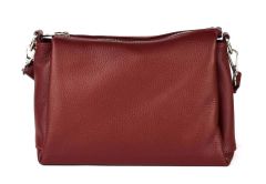 Ladies shoulder bag in leather 20103 Bordeaux