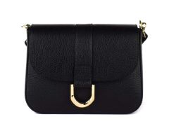 Ladies shoulder bag in leather 20158 Black