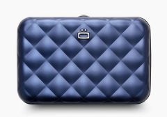 Portafoglio in alluminio Ogon Design Smart Case V2 Quilted Navy Blue