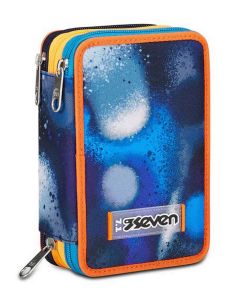 Astuccio scuola Seven 3 zip Retrocolor
