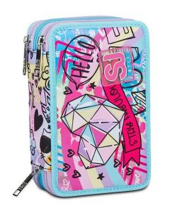Astuccio scuola 3 zip SJ Colorjam