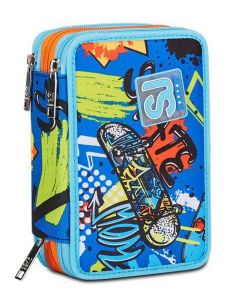 Pen Case 3 zip SJ Trickyled