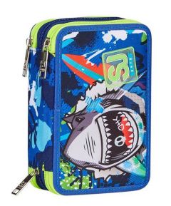 Pen Case 3 zip SJ Sharkstory