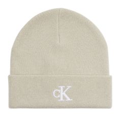 Berretto Calvin Klein Monogram Beanie Bianco