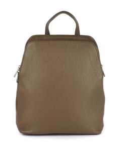 Ladies backpack in leather 20053 Taupe