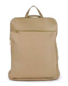 Ladies backpack in leather 001 Ecru