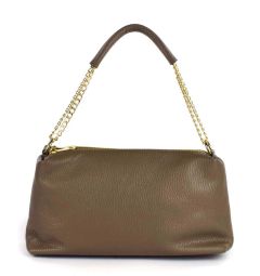 Ladies shoulder bag in leather 20169 Taupe