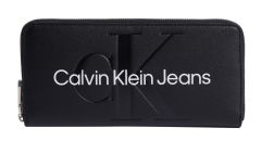 Portafoglio donna con zip Calvin Klein Nero
