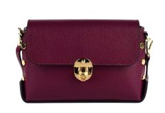 Ladies shoulder bag in leather 20001 Wine