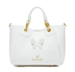 Borsa a mano e tracolla Braccialini Amy Bijoux Bianca