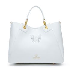 Borsa a mano e tracolla Braccialini Amy Bijoux Bianca