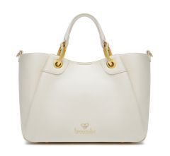 Borsa a mano e tracolla Braccialini Amy Beige