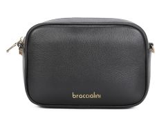 Ladies shoulder bag Braccialini Jinny Leather Black